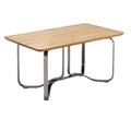 Eikenhouten Eettafel met RVS Onderstel - Modern en Duurzaam Design