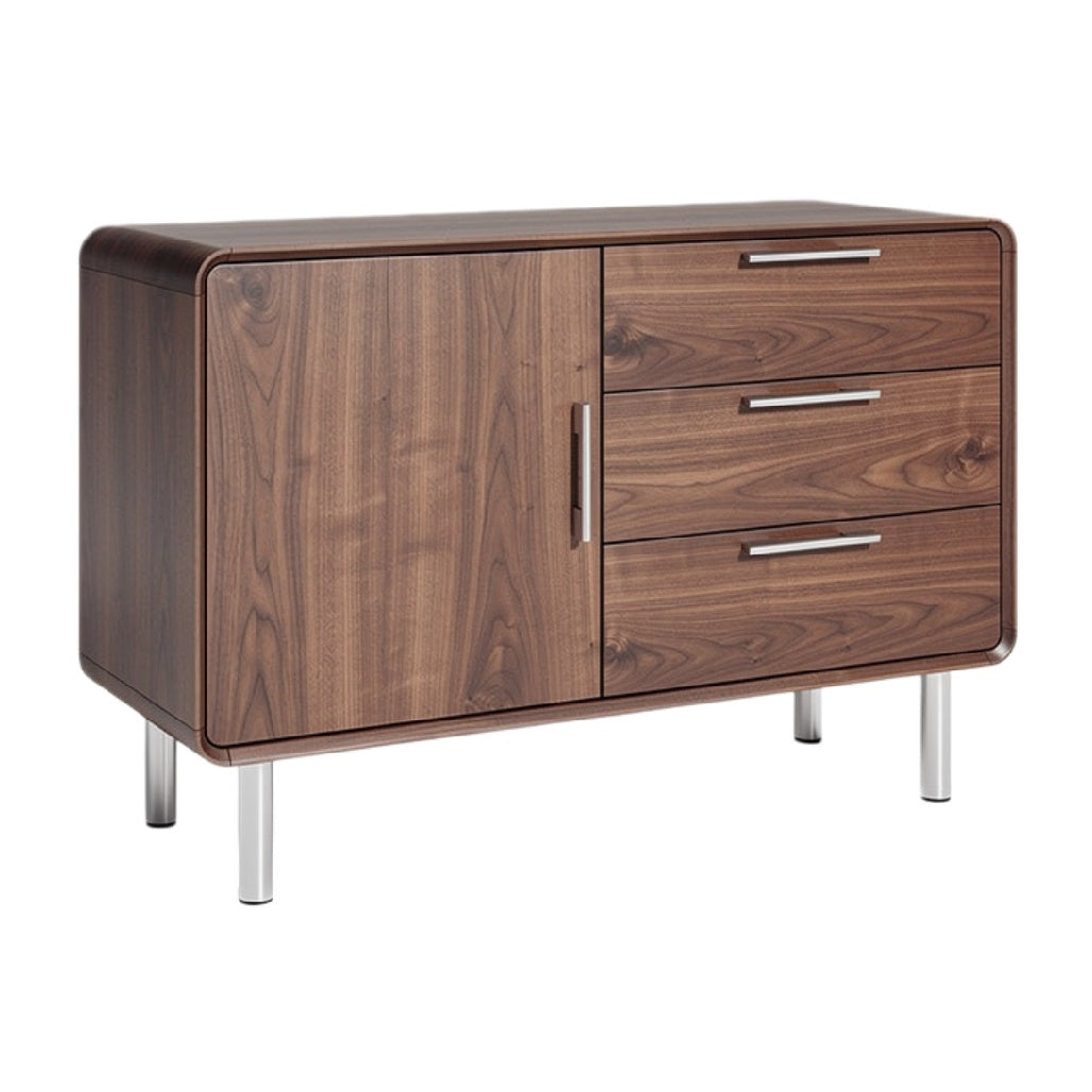 Moderne Houten Dressoir met Gladde Deuren en Lades
