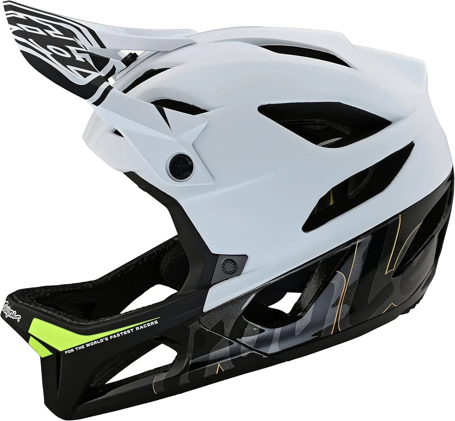 Troy Lee Designs Stage Full Face Mountain Bike Helmet for Max Ventilation Lightweight MIPS EPP EPS Racing Downhill DH BMX MTB - Adult Men Women (Signature White, Medium/Large)