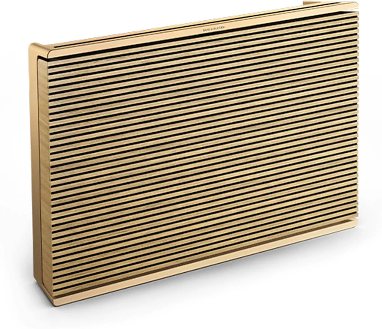 Bang  Olufsen Beosound Level - Bluetooth-speaker, draagbaar, draadloos, waterdicht, stofdicht, wifi-speaker voor binnen en buiten, 16 uur batterij, C2C-gecertificeerd – natuurlijk aluminium(Gold/Wood)