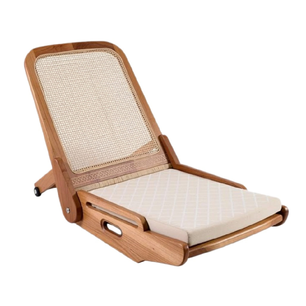 **Moderne Houten Ligstoel met Verstelbare Rugleuning**