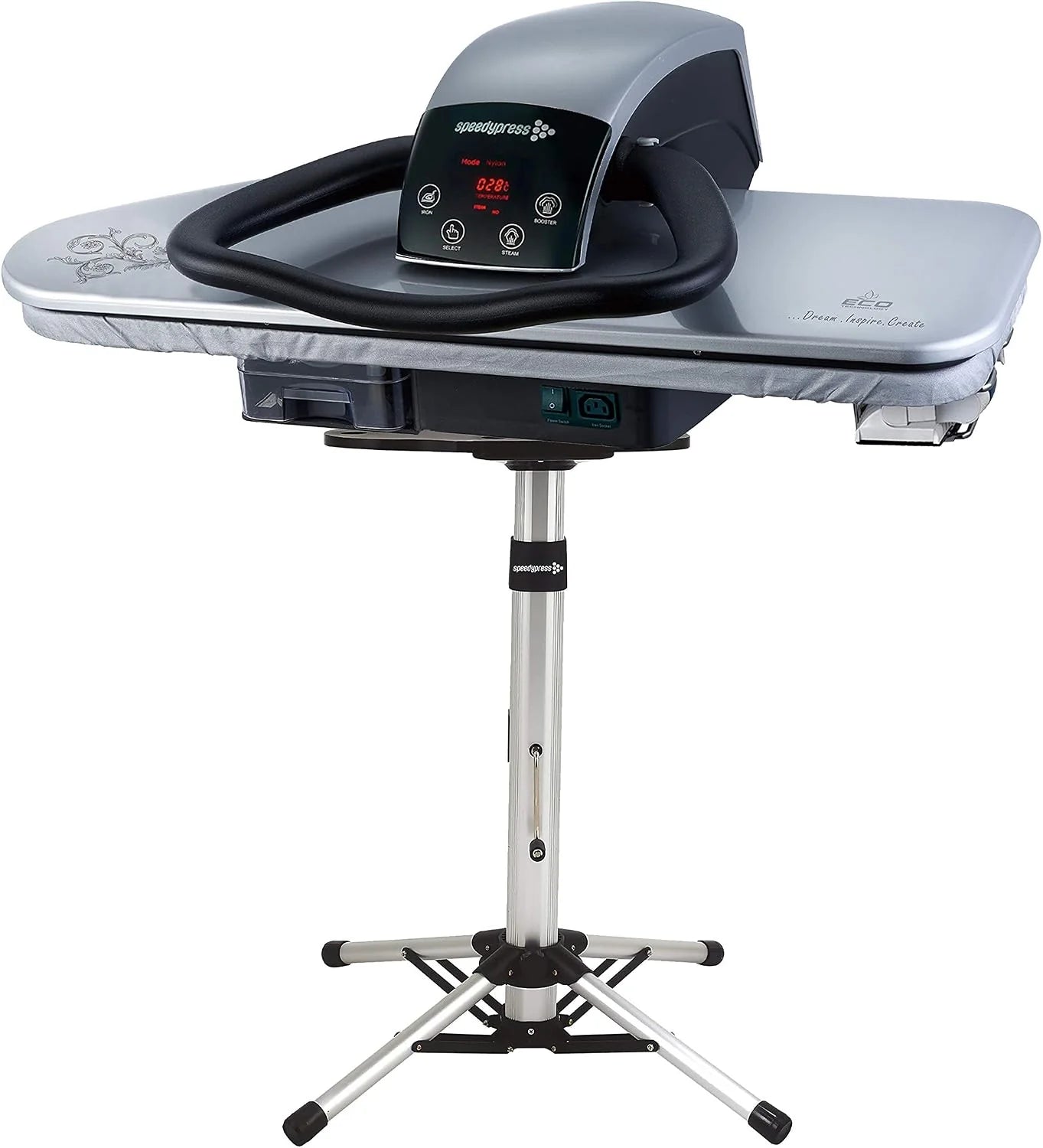 Speedypress Stoomstrijkpers 81HD-Zilver/Zwart Heavy Duty Professionele 81cm met Standaard
