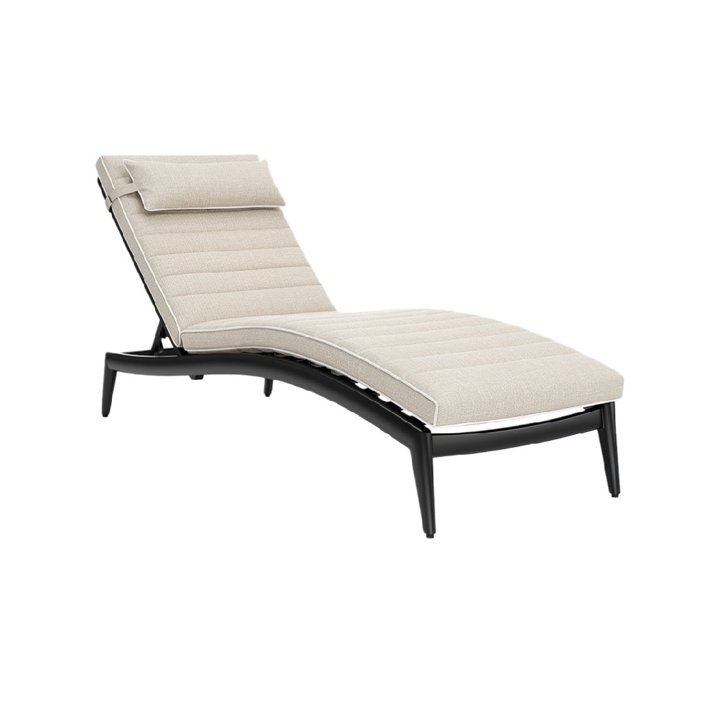 Eenvoudige design chaise longue met verstelbare rugleuning en kussen