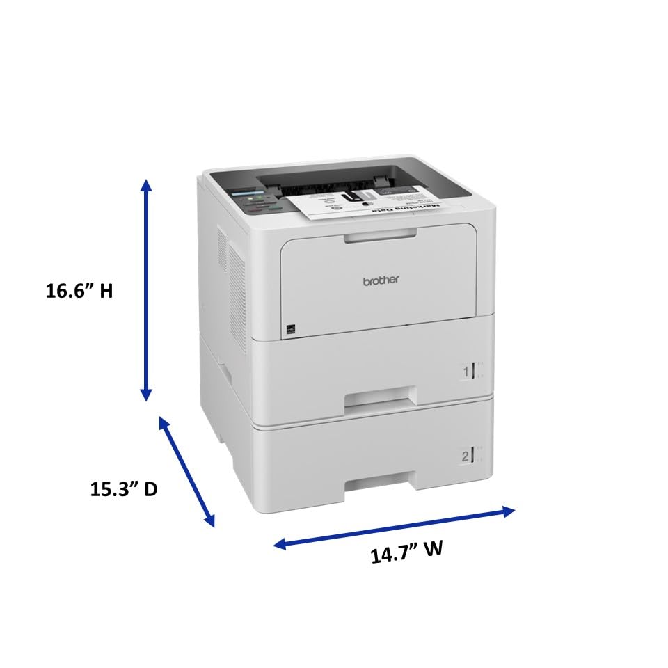Brother Professional Laser Printer with High-Speed 50 ppm Output, Advanced Security Features, and Wireless Networking for Business, Monochrome