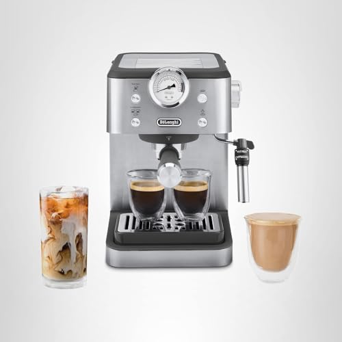 De'Longhi Dedica Maestro Plus Espresso Machine, Automatic Steam Wand, 3 Coffee Temp & Milk Foam Settings, 54oz Removable Tank, Easy-to-Clean