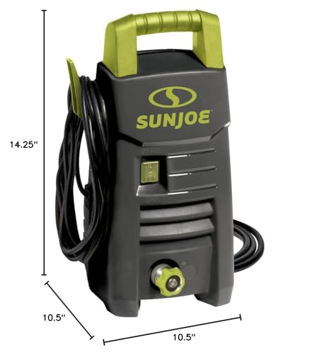 Sun Joe SPX3000-XT1 XTREAM 2,500 PSI Pressure Washer with 14.9A Motor, Includes 4 Quick-Connect Nozzles, High-Pressure Hose, Garden Hose Adapter, and