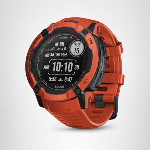 Garmin Instinct 2X Solar - Tactical Edition, Rugged GPS Smartwatch, Built-in Flashlight, Ballistics Calculator, Solar Charging Capability, Coyote Tan