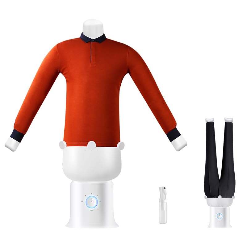 Automatic Ironing Machine for Home, Vertical Steam Closet & Inflatable Clothes Dryer, Hands-Free Ironing System for Shirts and Pants, Portable Steam