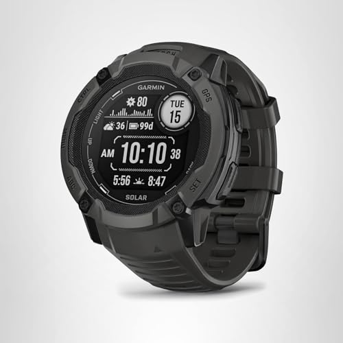 Garmin Instinct 2X Solar - Tactical Edition, Rugged GPS Smartwatch, Built-in Flashlight, Ballistics Calculator, Solar Charging Capability, Coyote Tan