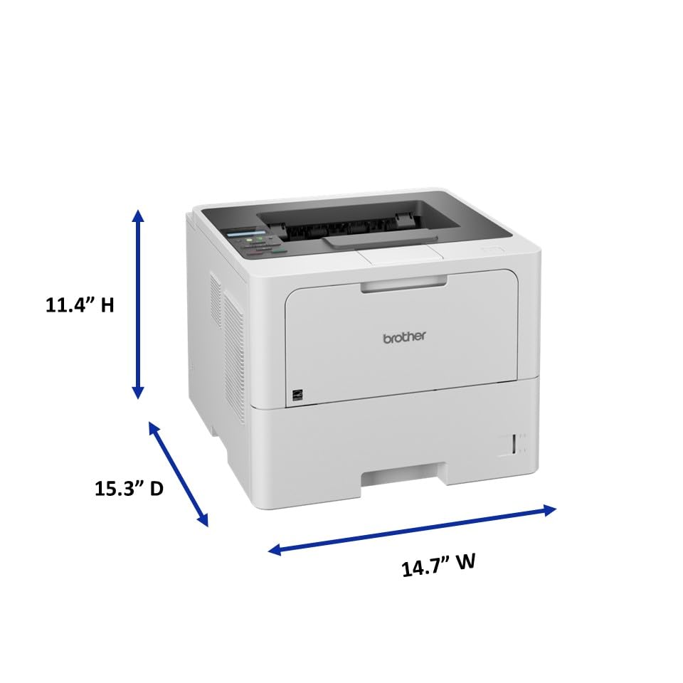 Brother Professional Laser Printer with High-Speed 50 ppm Output, Advanced Security Features, and Wireless Networking for Business, Monochrome