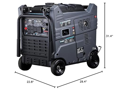 Pulsar GD10KBN 10500W Dual Fuel Home Backup Portable Inverter Generator with Wheel Kit and Electric Start RV Ready