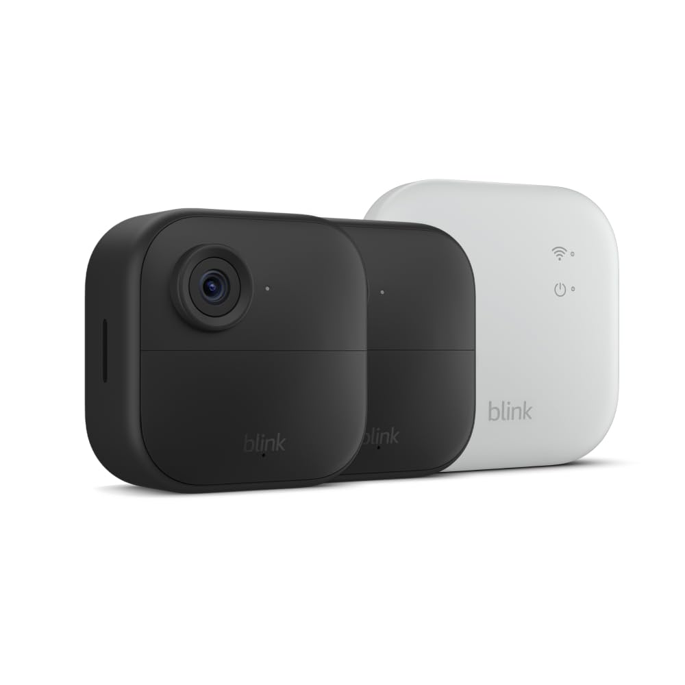 Blink Outdoor 4 XR C two-year battery wireless camera with 4x security coverage, 1000 ft open-air range or 400 ft with typical use  2 camera system