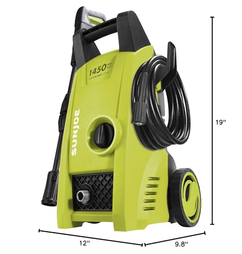 Sun Joe SPX3000-XT1 XTREAM 2,500 PSI Pressure Washer with 14.9A Motor, Includes 4 Quick-Connect Nozzles, High-Pressure Hose, Garden Hose Adapter, and