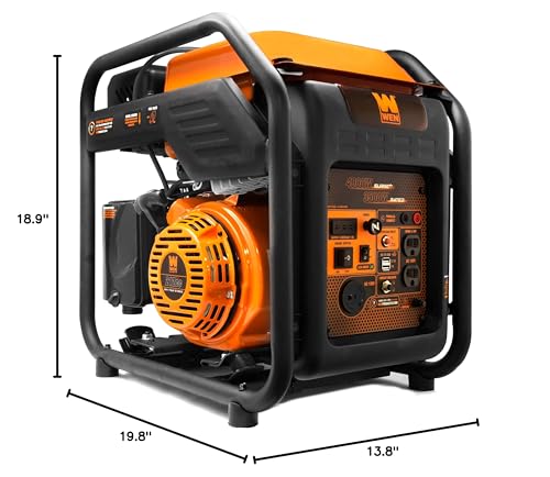 WEN 5600-Watt Portable Generator, Electric Start, 224cc, Transfer-Switch and RV-Ready with CO Shutdown Sensor (GN5602X)