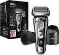 Braun Series 9 Pro Premium elektrisch scheerapparaat met 4+1 scheerkop, scheerapparaat voor heren, ProLift Trimmer, 5-in-1 reinigingsstation, Made in Germany, WetDry, 9486cc, chroom(9486cc)