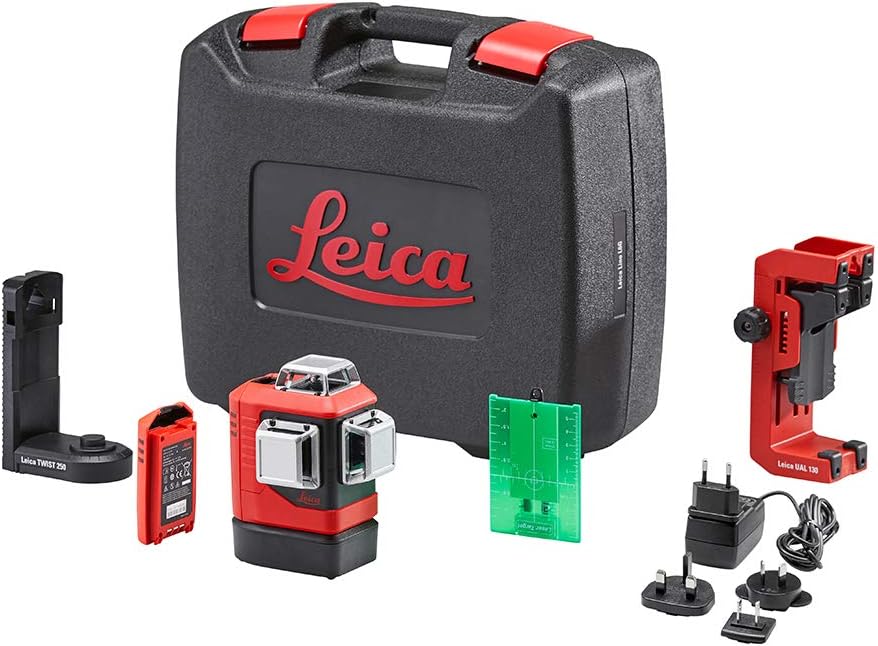AGHASATURIS,LEICA 912971 - Laser level 3 groene lijnen 360 graden Lino L6Rs met hardcase (scope) 35/70/140 m),Meerkleurig