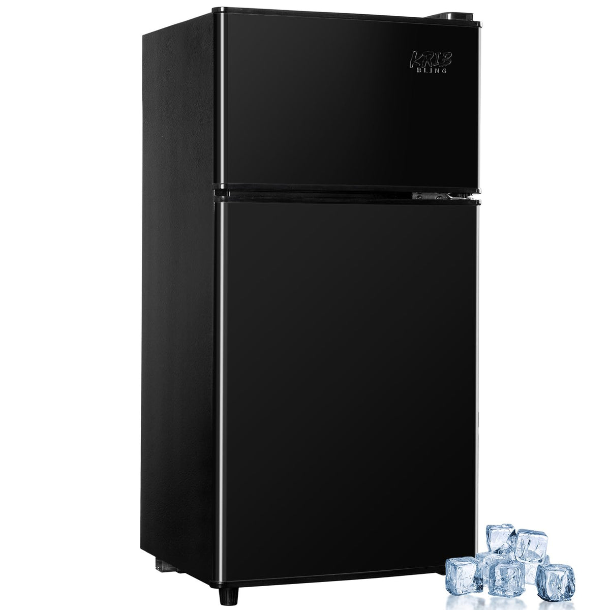 2.9 Cu.Ft Compact Double Door Mini Fridge - Top Freezer & Bottom Refrigerator | Energy Save,7-Level Precision Cooling | Ideal for Dorm, Bedroom