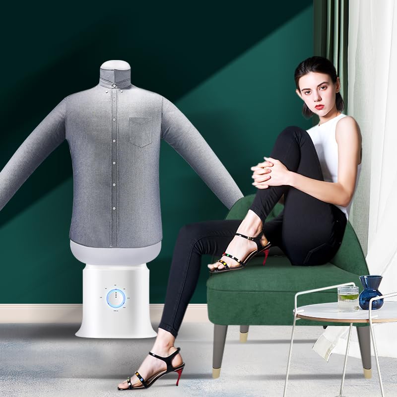 Automatic Ironing Machine for Home, Vertical Steam Closet & Inflatable Clothes Dryer, Hands-Free Ironing System for Shirts and Pants, Portable Steam