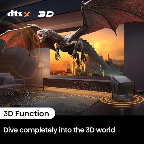 Hisense C2 Ultra, Triple Laser Smart Portable Projector, 4K UHD, 3,000 Lumens, 65 C 300, Dolby Vision, IMAX Enhanced, Sound by JBL, Netflix