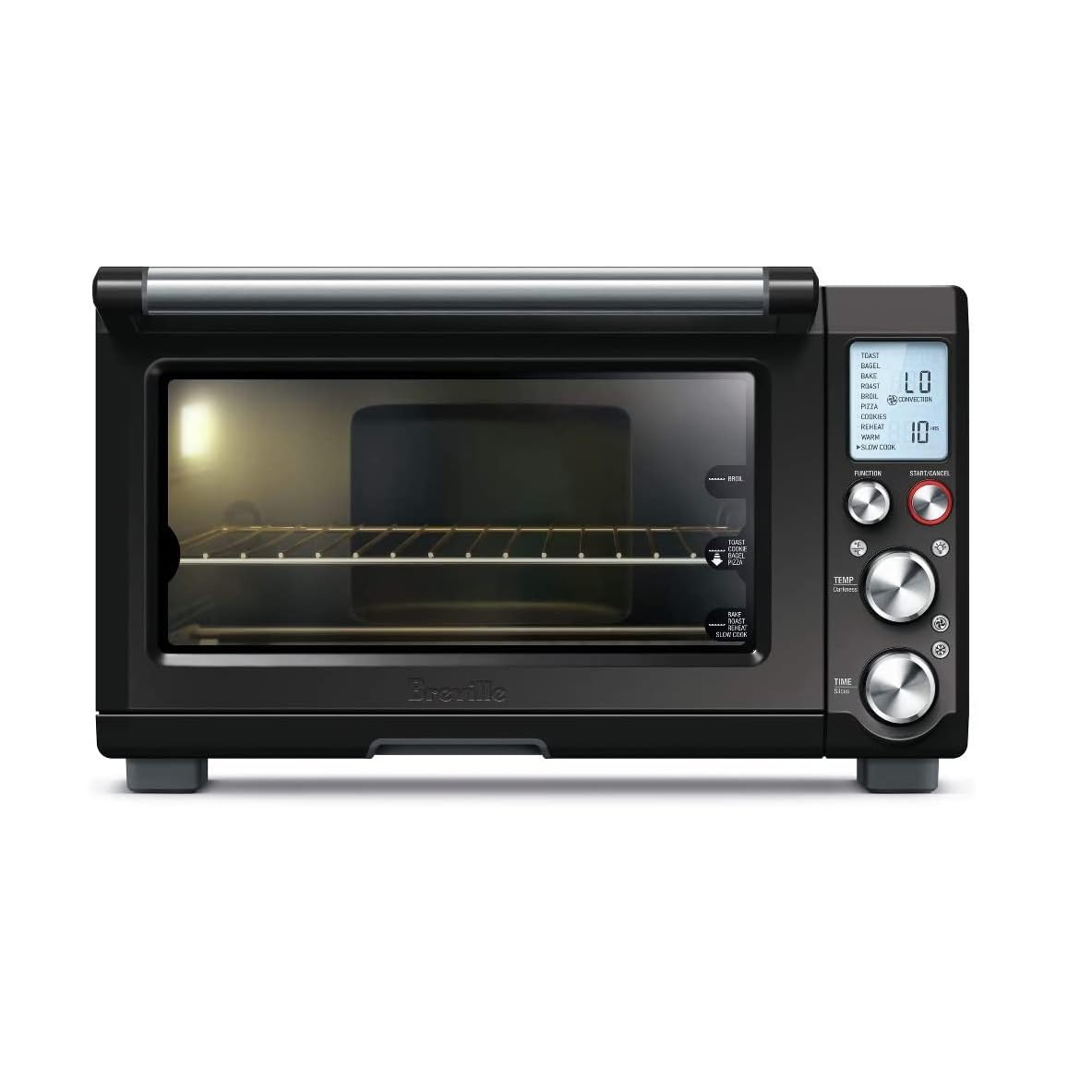 Breville the Smart Oven® Pro, Convection Toaster Oven, Small Electric Countertop Oven, BOV845BKS, Black Sesame