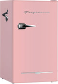 Frigidaire EFR376 Retro Bar Fridge Refrigerator with Side Bottle Opener, 3.2 cu. Ft, Pink/Coral