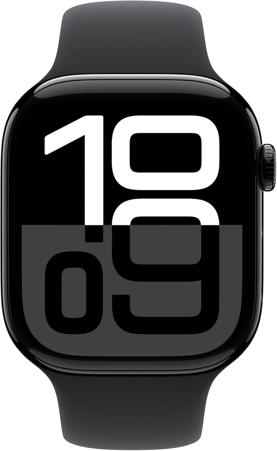 Apple Watch Series 10 [GPS, 46mm] - Jet Black Aluminum Case with Black Sport Band, M/L (Renewed)