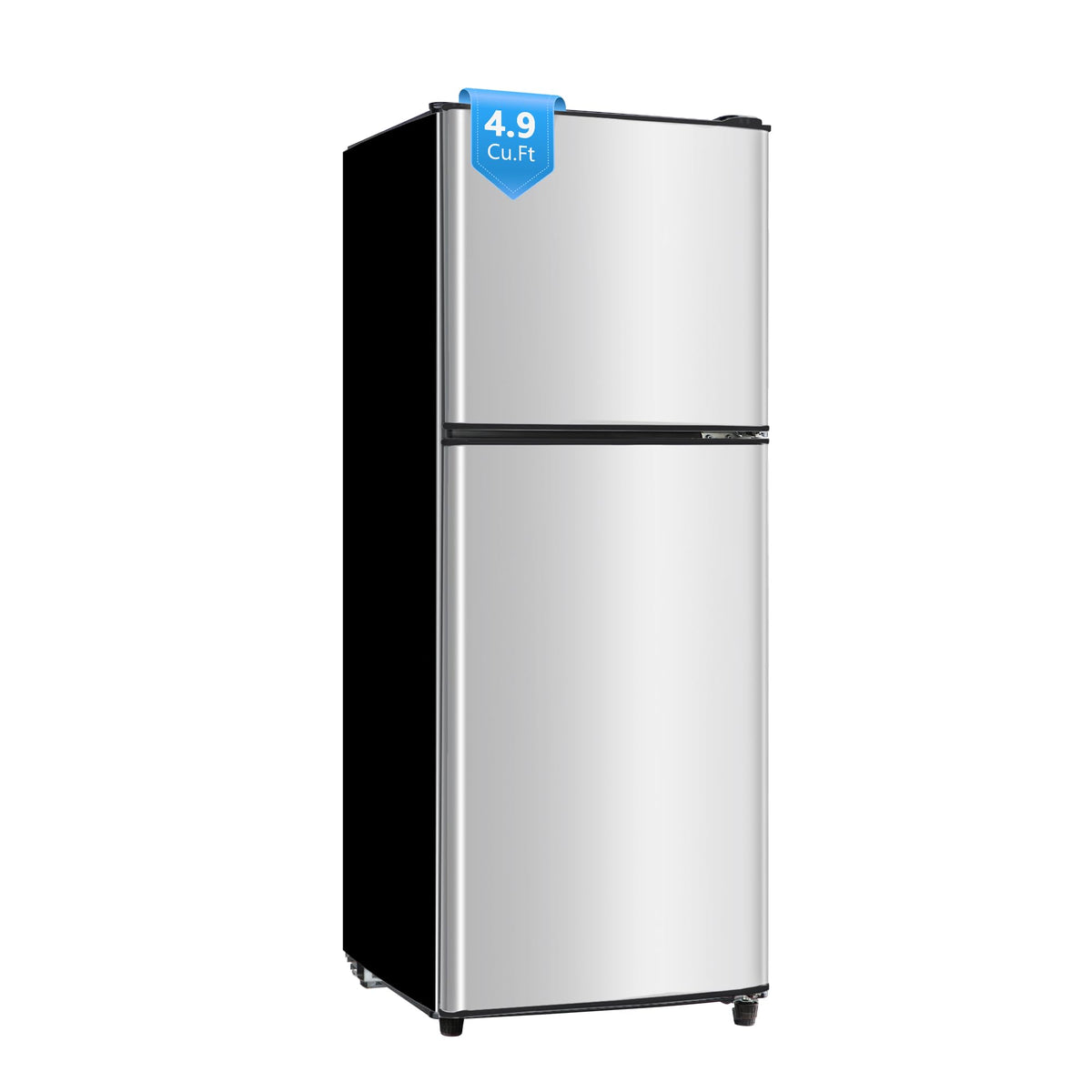 3.3 Cu. Ft. Mini Fridge with Freezer, Compact Refrigerator with Adjustable 7-Level Thermostat, Dorm Fridge for Kichen, RV, Office, Apartment, Black