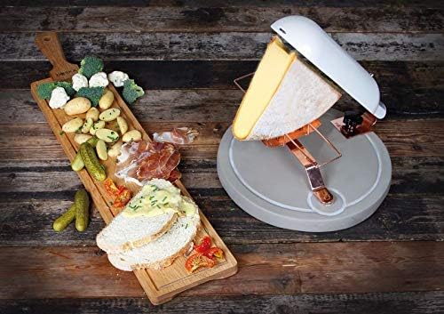 Quattro Concrete Raclette Quarter Wheel - Cheese Melter Stainless Steel Commercial Electric Machine for Nacho Cheese Wheel - Multi-Function