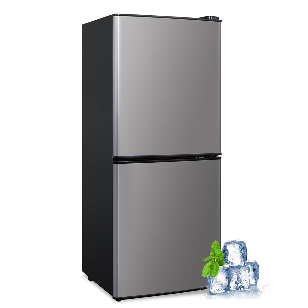 2.9 Cu.Ft Compact Double Door Mini Fridge - Top Freezer & Bottom Refrigerator | Energy Save,7-Level Precision Cooling | Ideal for Dorm, Bedroom