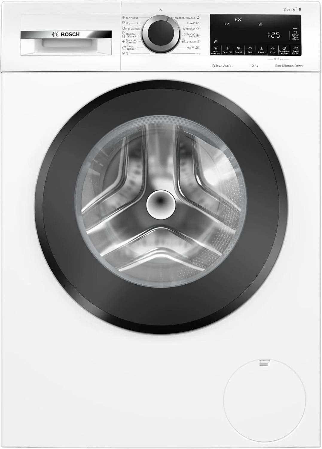 Bosch Wasmachine, voorlader, 10 kg, Iron Assist, pauze + lading, vlekbestendig, wit, WGG254Z5ES