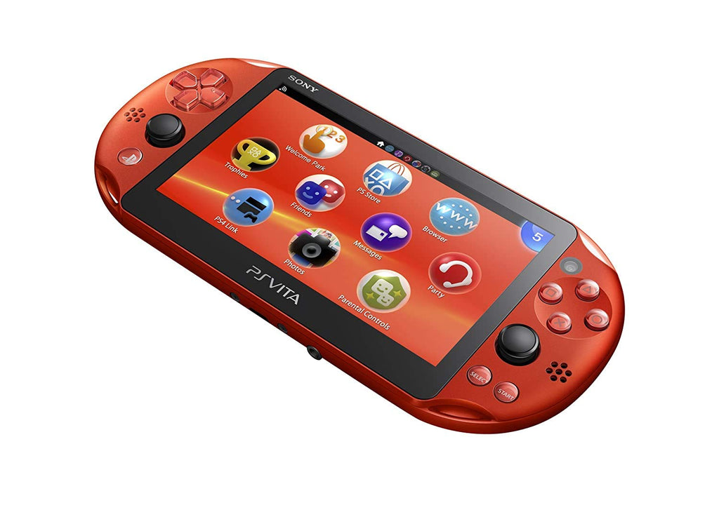 Sony Playstation Vita Wi-Fi 2000 Series with Silicone Joystick Covers and AC Adapter Cable (Piano Black) (Renewed)