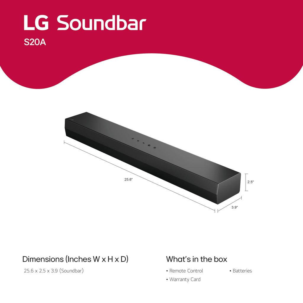 LG S60T 3.1 ch. Soundbar with Wireless Subwoofer, Dolby Audio, TV Synergy, Wow Interface, AI Sound Pro (2024 Model)