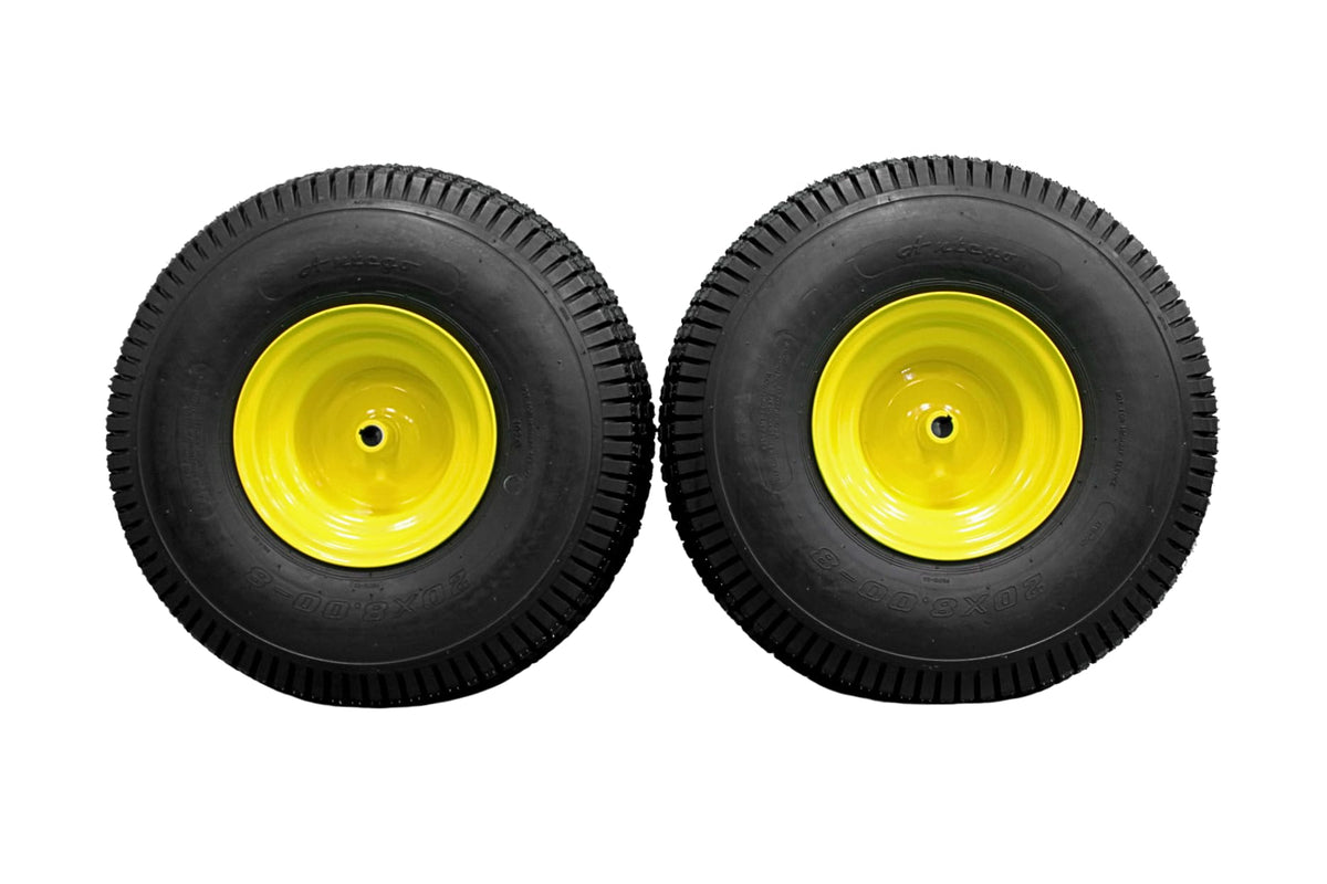 Antego 20x8.00-8 Tire & Wheel Assembly, Replaces John Deere GY20637, Qty: 1 Single Tire and Wheel Assembly