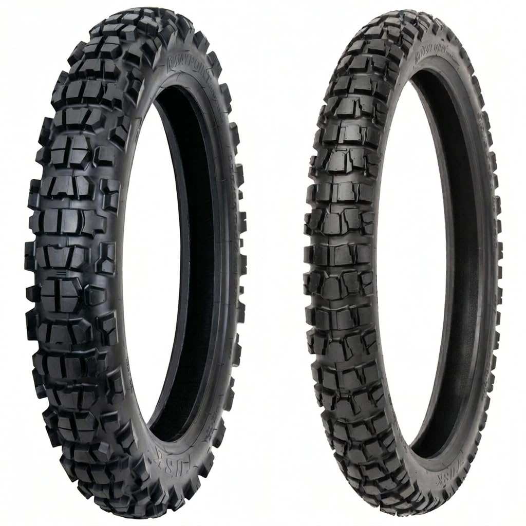Tusk Waypoint Adventure Motorcycle Tire Set â 90/90-21 Front & 130/90-17 Rear (68R) Tube Type