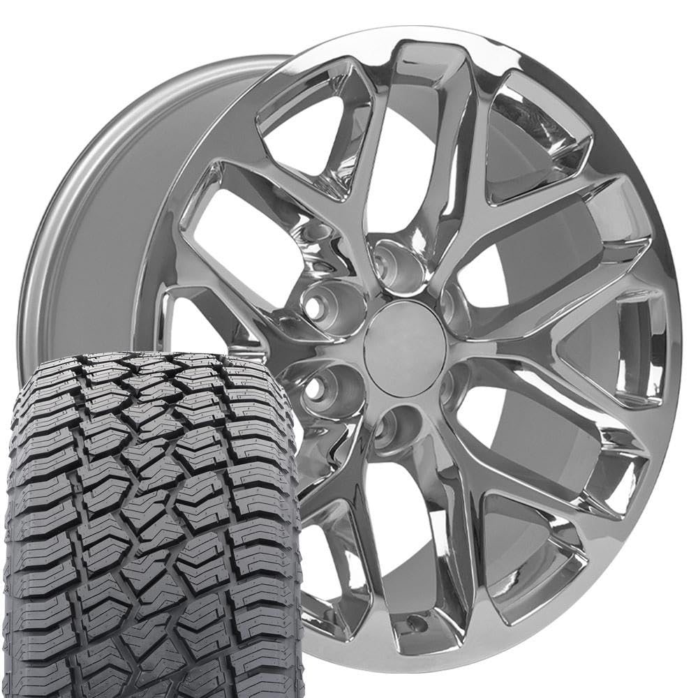 OE Wheels CV98B 22x9 Set(4) Black 6x139.7 & Sailun Tires