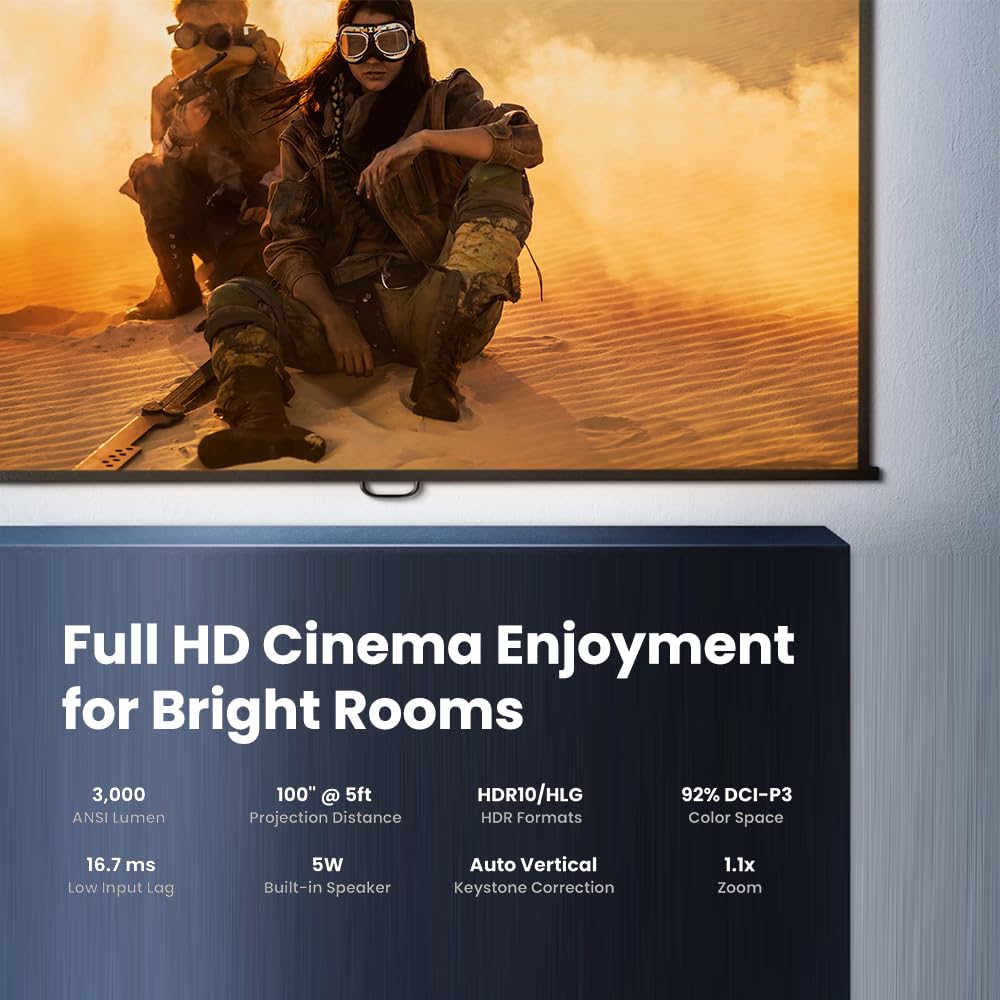 BenQ TH671ST 1080p Short Throw Gaming Projector | Gaming Mode for Intense Low Input Lag Action | 3000 Lumens for Lights On Entertainment | 3 Year