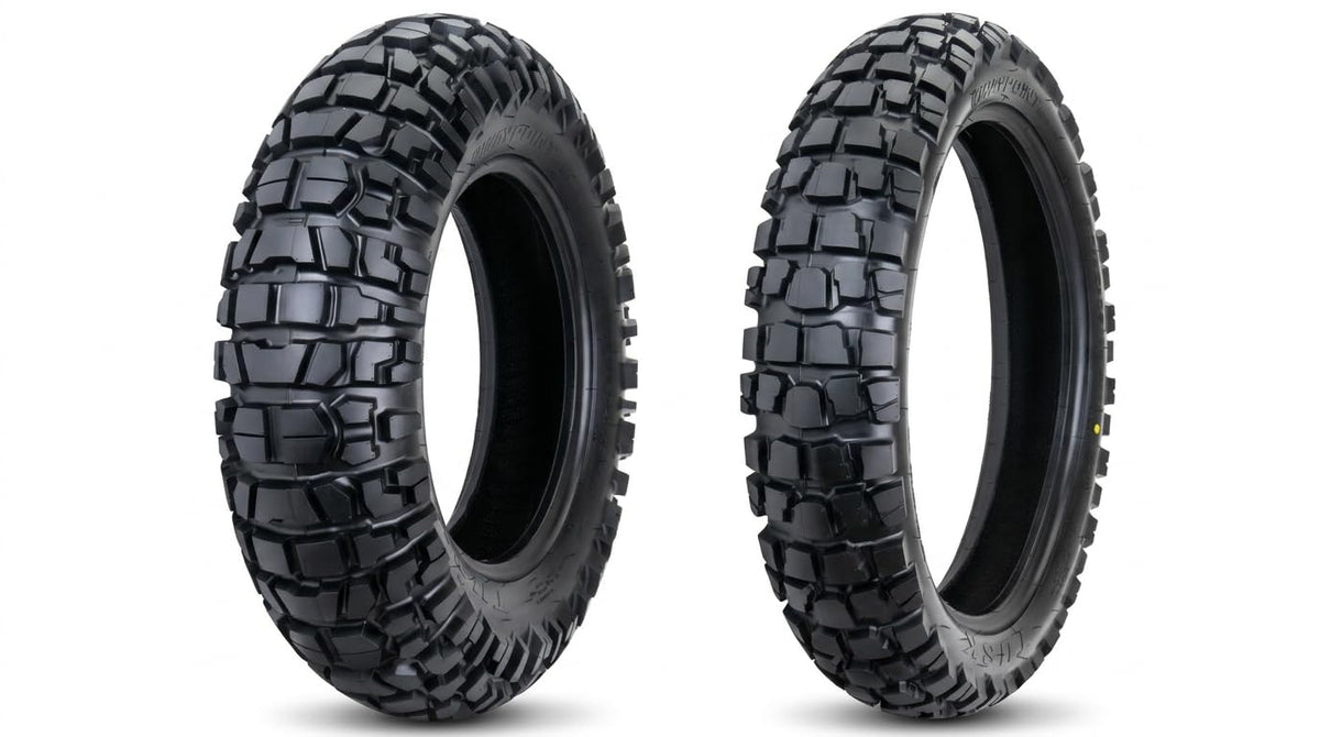 Tusk Waypoint Adventure Motorcycle Tire Set â 90/90-21 Front & 130/90-17 Rear (68R) Tube Type