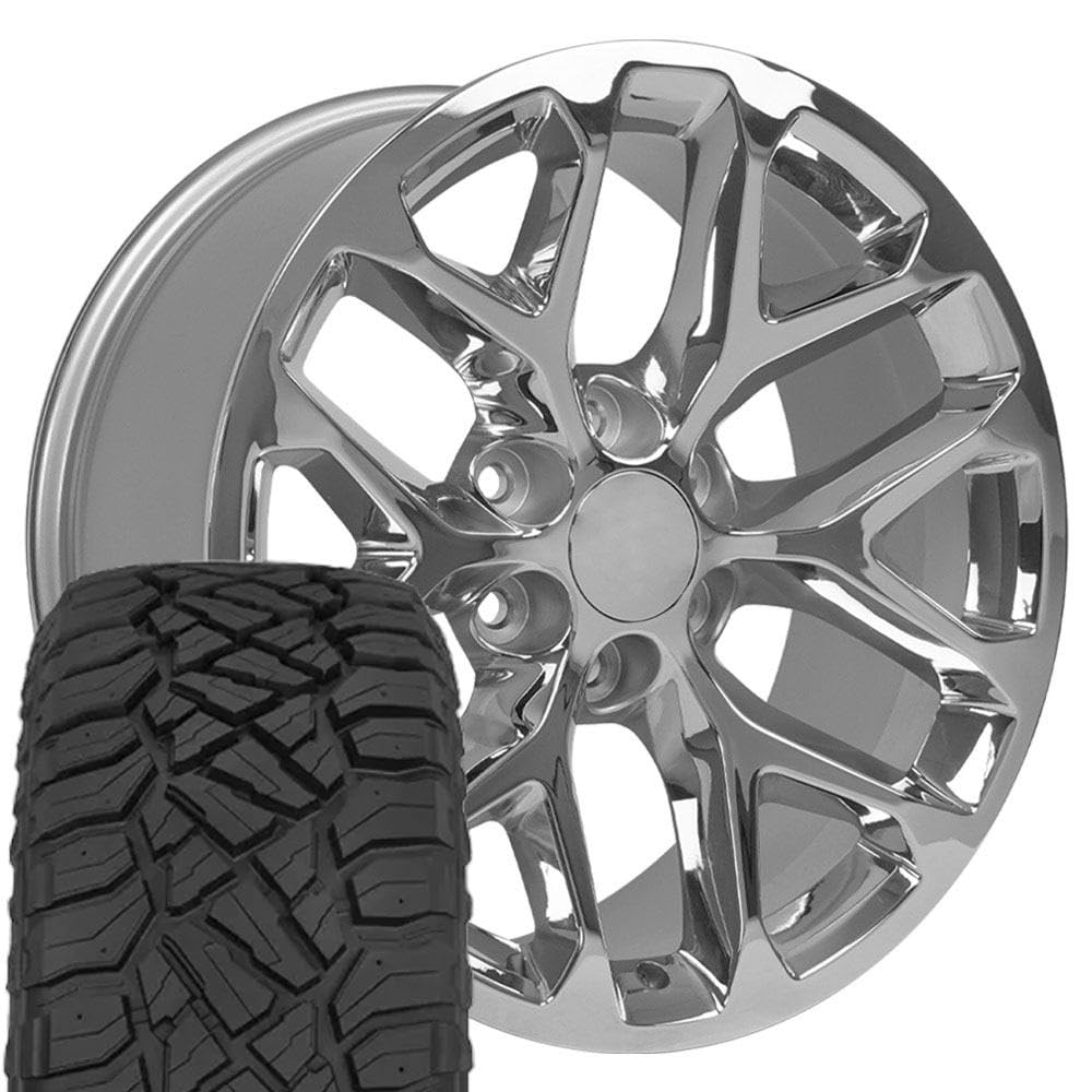 OE Wheels CV98B 22x9 Set(4) Black 6x139.7 & Sailun Tires