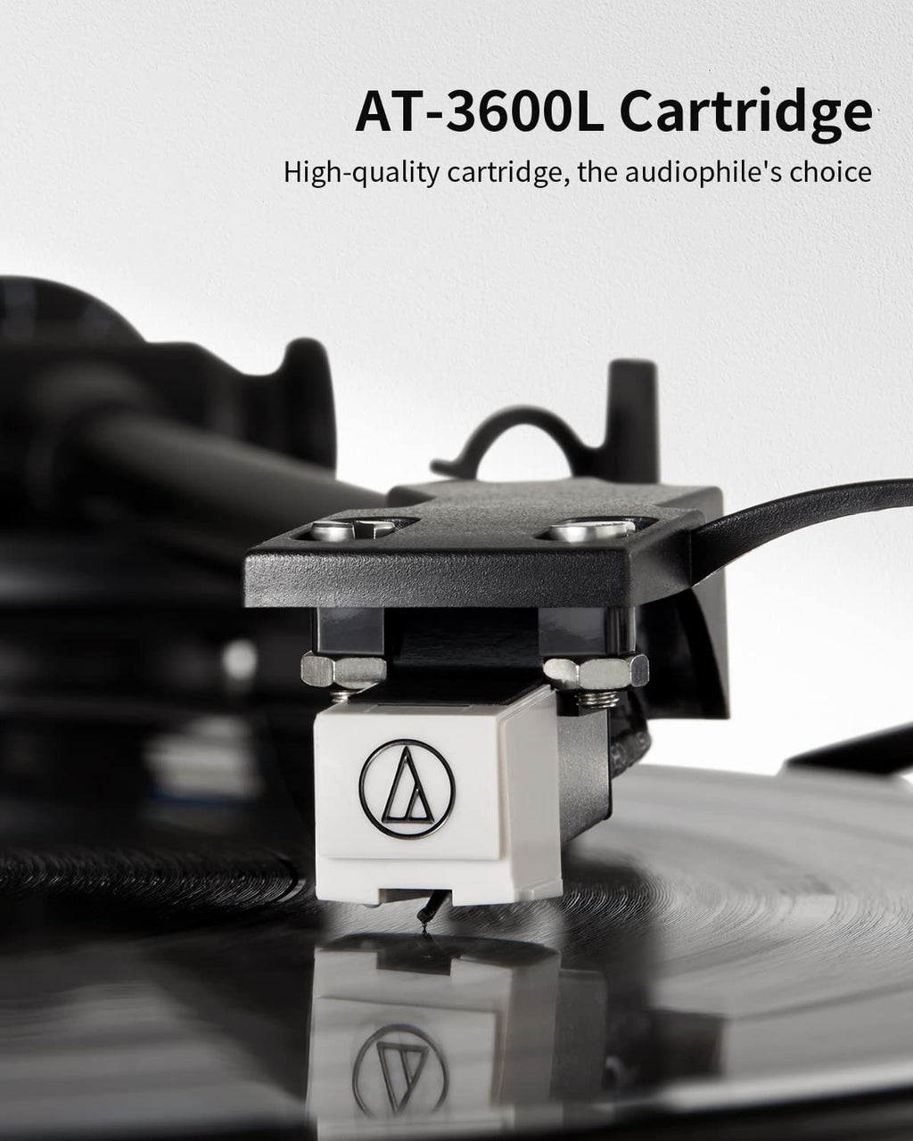 ANGELS HORN Vinyl Record Player, Bluetooth Turntable with Built in Speakers Phono Preamp, High Fidelity Turntables for Vinyl Records with Magnetic