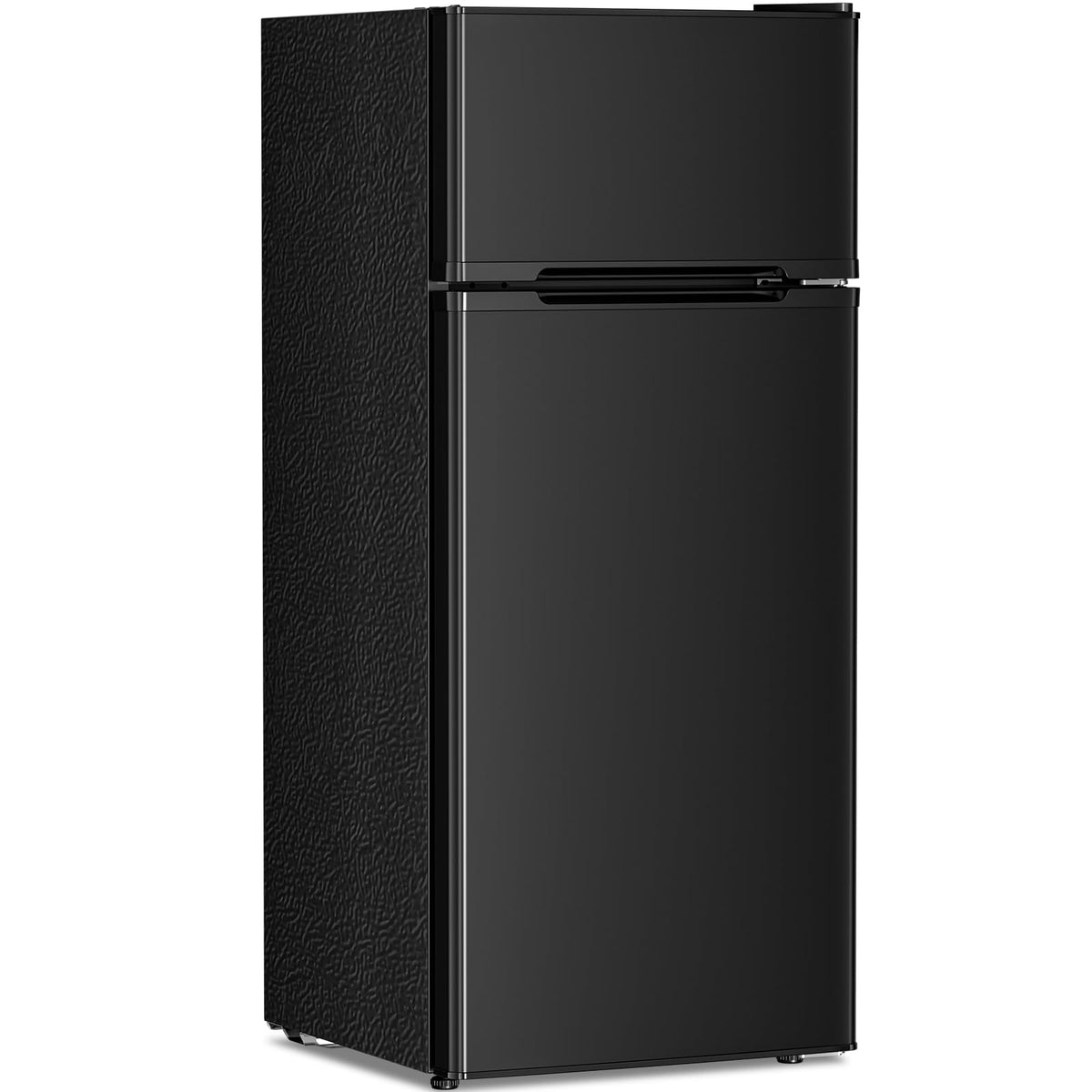 Antarctic Star Compact Refrigerator,4.5 Cu.Ft. Mini Separate Freezer Double 2-Door Adjustable Removable Shelves for Apartment/Dorm/Office,GREY