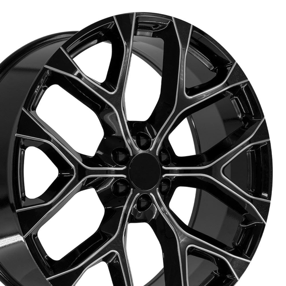 OE Wheels CV98B 22x9 Set(4) Black 6x139.7 & Sailun Tires