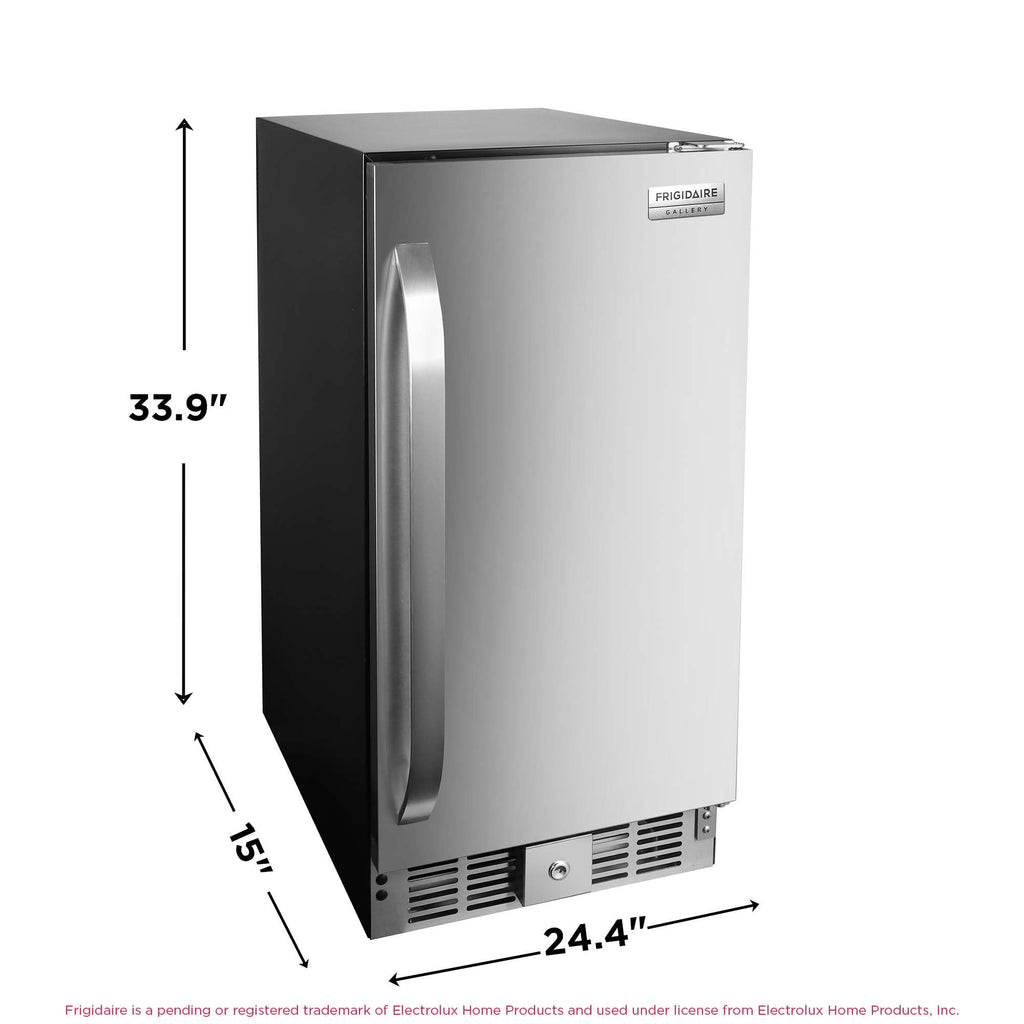 Frigidaire 3 Cu Ft Capacity built in fridge, under counter, frost free, Stainless Steel
