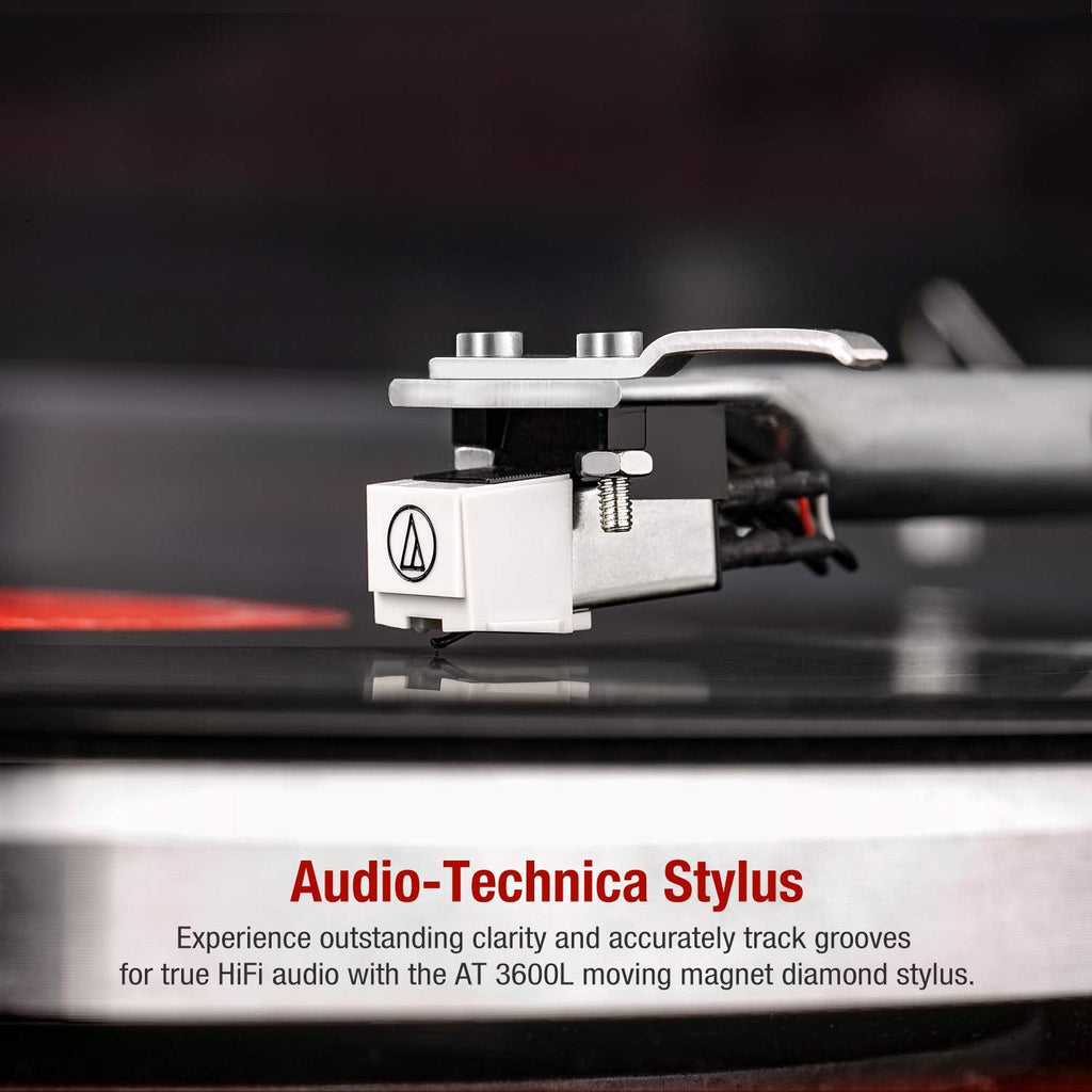 1 by ONE Belt Drive Turntable with Bluetooth Connectivity, Built-in Phono Pre-amp, USB Digital Output Vinyl Stereo Record Player with Magnetic
