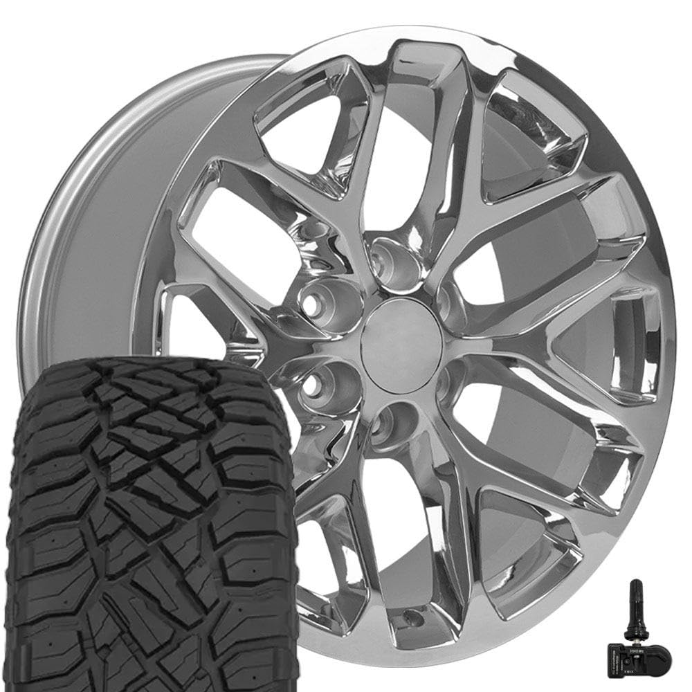 OE Wheels CV98B 22x9 Set(4) Black 6x139.7 & Sailun Tires