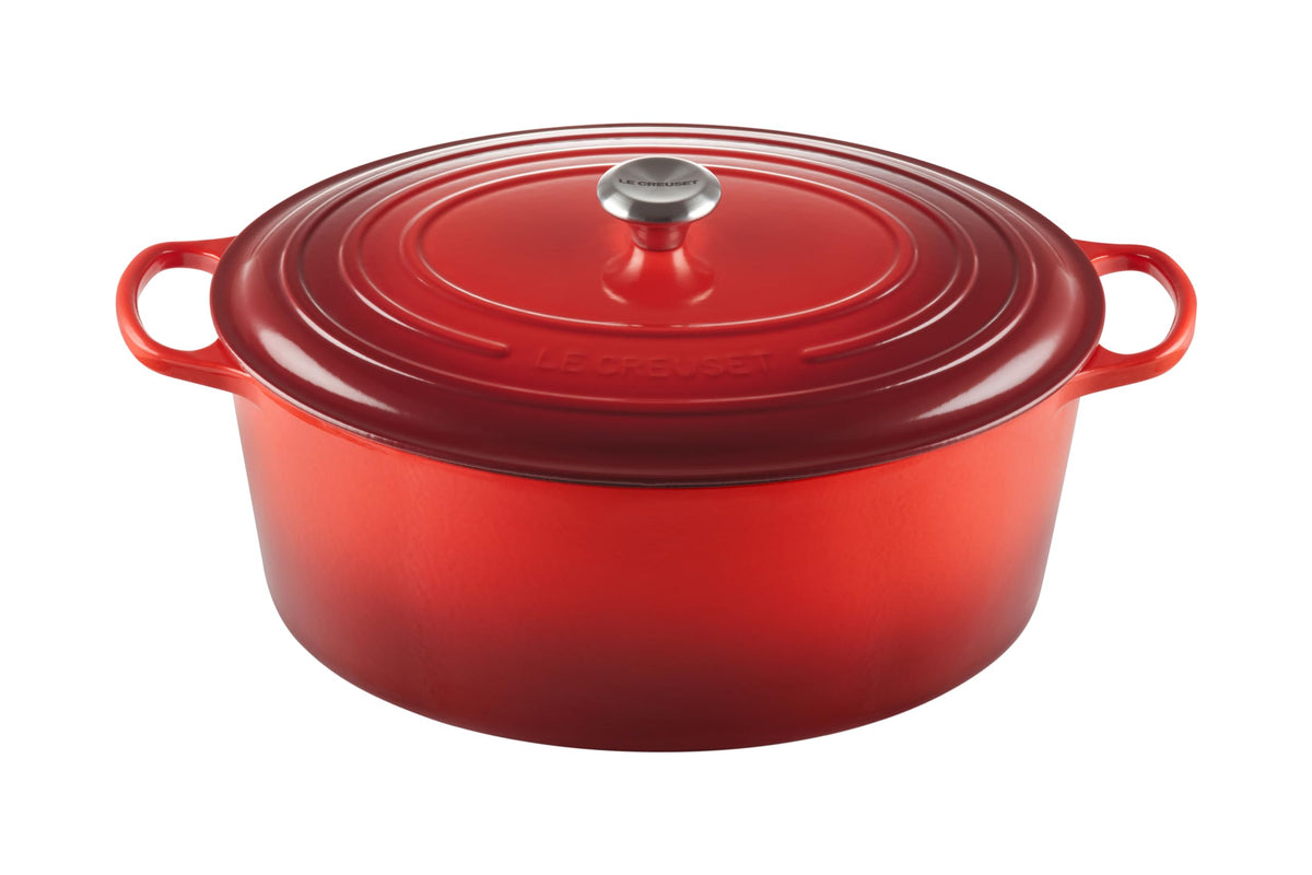 Le Creuset Enameled Cast Iron Signature Oval Dutch Oven, 8 qt., Cerise