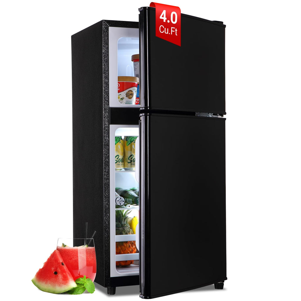3.3 Cu. Ft. Mini Fridge with Freezer, Compact Refrigerator with Adjustable 7-Level Thermostat, Dorm Fridge for Kichen, RV, Office, Apartment, Black