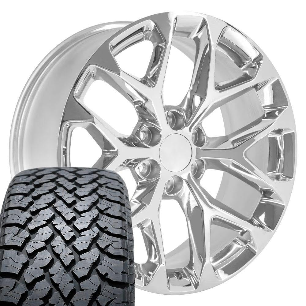 OE Wheels CV98B 22x9 Set(4) Black 6x139.7 & Sailun Tires