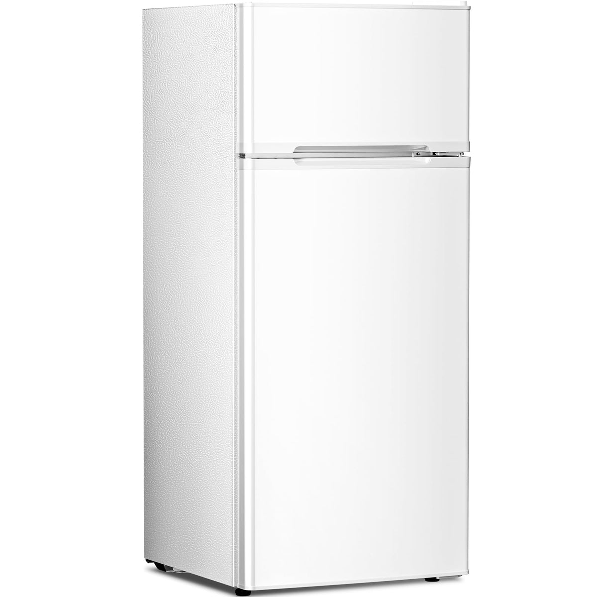 Antarctic Star Compact Refrigerator,4.5 Cu.Ft. Mini Separate Freezer Double 2-Door Adjustable Removable Shelves for Apartment/Dorm/Office,GREY