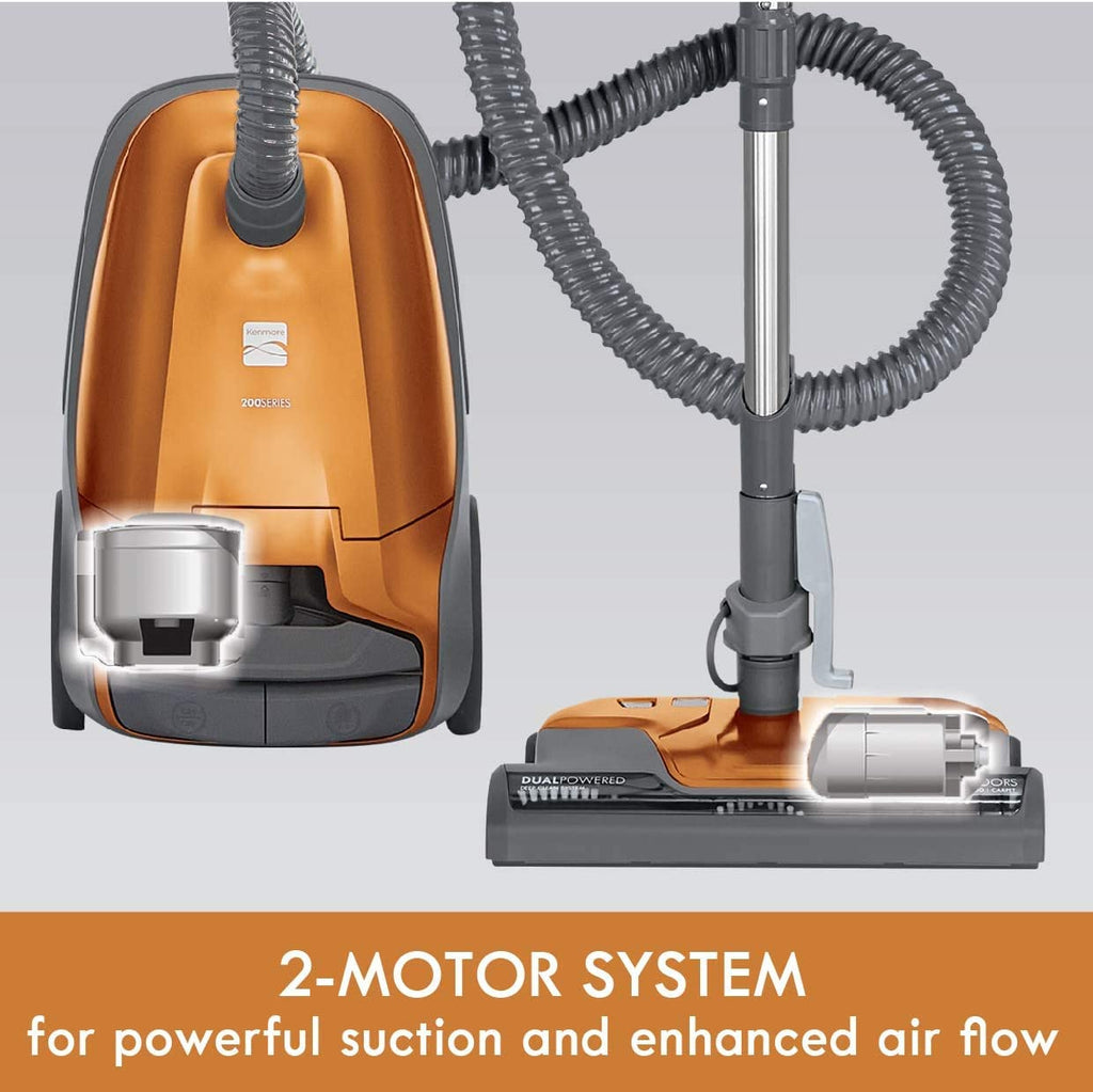 Kenmore Elite 81714 Pet Friendly Ultra Plush Lightweight Bagged Canister Vacuum with Pet PowerMate, HEPA, Extended Telescoping Wand, Retractable Cord