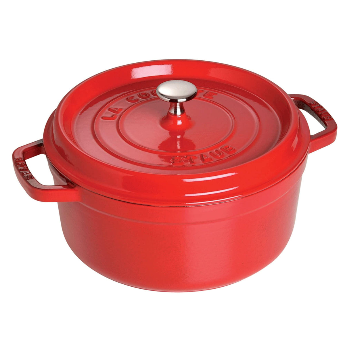 Staub Cast Iron 7-qt Round Cocotte - White Truffle, Made in France